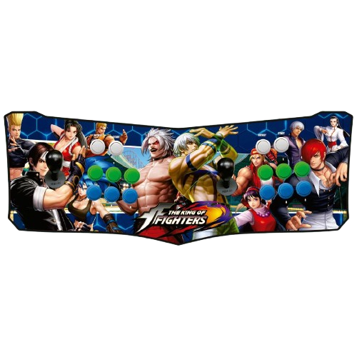 Fliperama Portátil PRO com arte The King of Fighters, dois manches e botões arcade